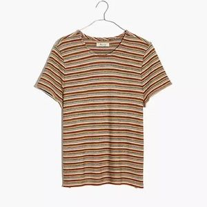 Madewell Rainbow Striped Jacquard Shrunken Tee
